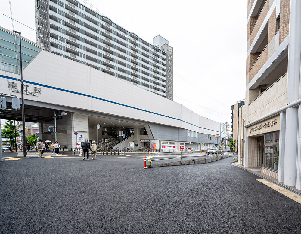 駅近く、阪神電車「深江駅」より徒歩1分の好アクセス